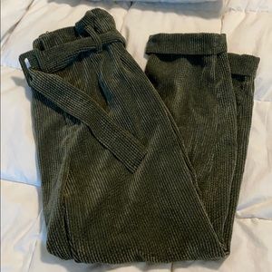 corduroy olive green pants